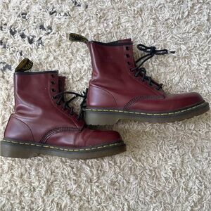 Dr. Martens Cherry Red Lace-Up Boots